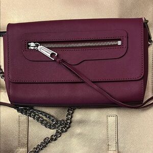 Rebecca Minkoff Avery Safiano Leather Crossbody Bag with Silver Hardware NWOT